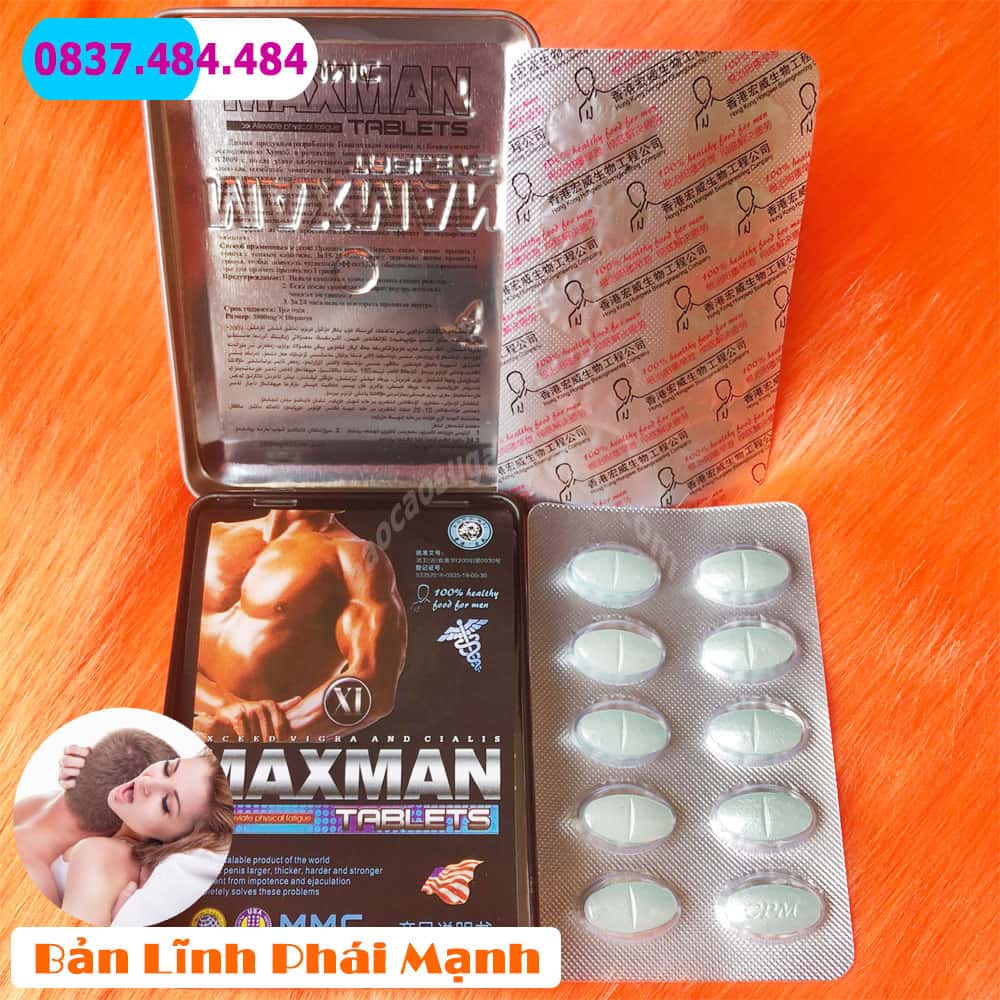 Thuốc Cương Dương Maxman Hộp 10 Viên Bạc Liêu