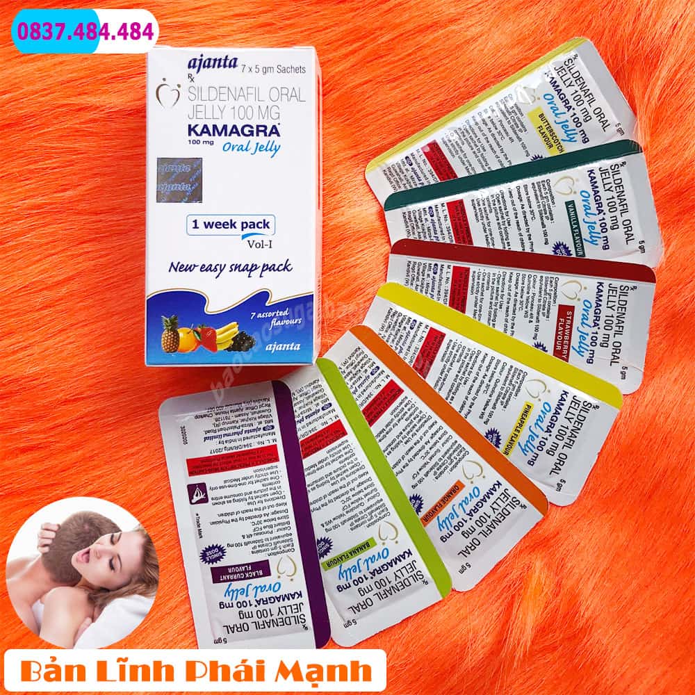 Thạch Trái Cây Cường Dương Kamagra Oral Jelly Bạc Liêu