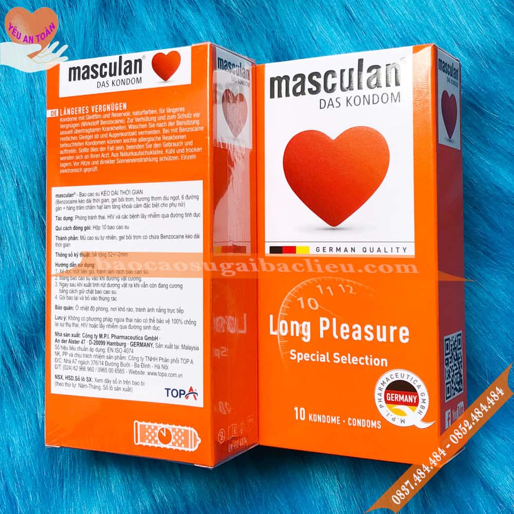 Bao cao su Masculan của Đức tại Bạc Liêu