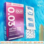 Bao cao su Oleo siêu mỏng 003mm hộp 10 cái – Bạc Liêu