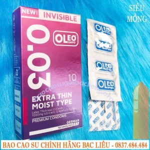 Bao cao su Oleo hương bưởi, kích thước 50mm ôm sát, thiết kế siêu mỏng cho cảm giác chân thật tại shop Bạc Liêu