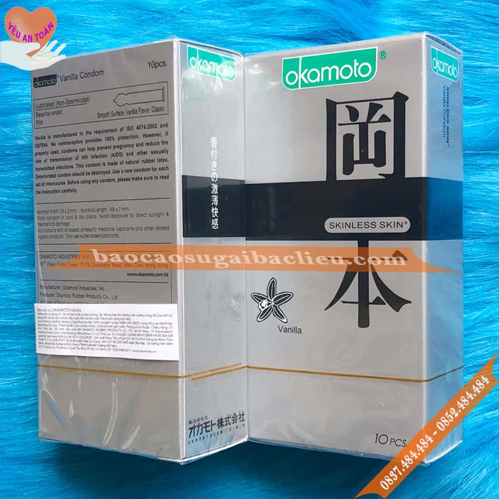 Bao cao su Okamoto hương Vani quyến rũ tại shop Bạc Liêu