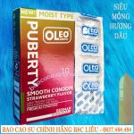 Bao cao su siêu mỏng, hương dâu thơm mát OLEO PUBERTY – hộp 10 cái – Bạc Liêu