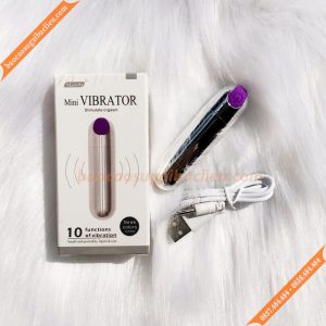 Trứng rung viên đạn inox Mini 10 Chế Độ Rung - Sạc Điện Bạc Liêu